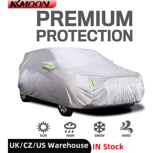 Car Cover Full Covers with Reflective Strip Sunscreen Protection Dustproof UV Scratch-Resistant for 4X4/SUV Business Car