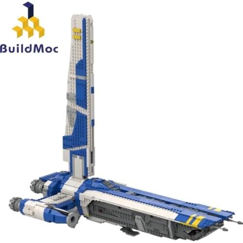 BuildMoc Technical Spaceship Shuttle MOC Stinger Mantis Star Movie Hero Ship Model Building Blocks Bricks Technical Toy For Boys