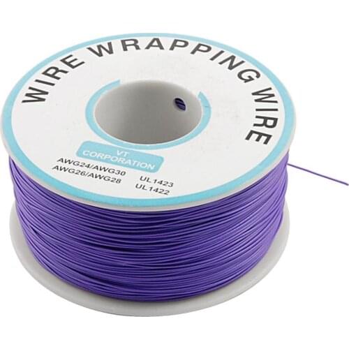 Cheap Purple PVC Coated Tin Plated Copper Wire Wire-Wrapping 30AWG Cable 305M