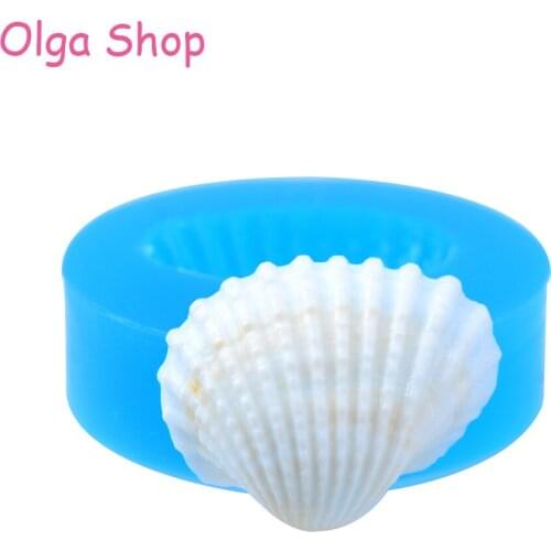DYL566 26mm Sea Shell Flexible Silicone Push Mold - Sugarcraft, Fondant, Resin Polymer Clay, Chocolate, DIY Handmadde, Jewelry