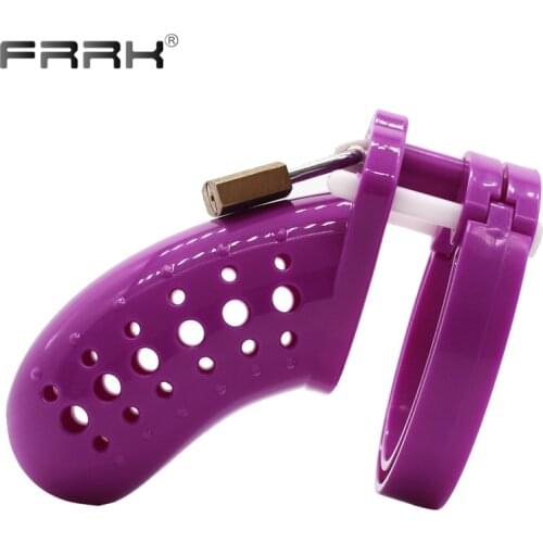 FRRK Man Sex Products Male Chastity Cock Cage with 5 Penis Rings for Adults 18 BDSM Intimate Exotic Accessories Sexual Shop