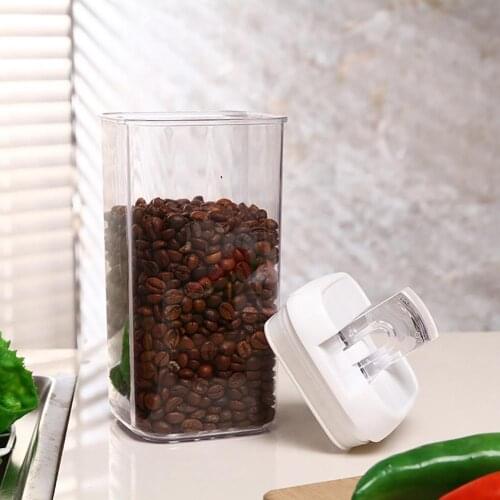 Sealed Cereal Container Rectangular Grains Storage Box Airtight Dry Food Bottle PP Flour Beans Flip Holder Home Snack Organizer