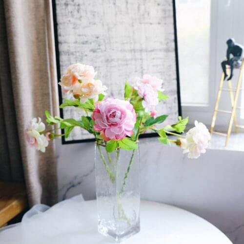 3 Heads Lulian Artificial Flowers Fake Flowers For Wedding Decoration Home Party Silk Lotus Flower Bouquet