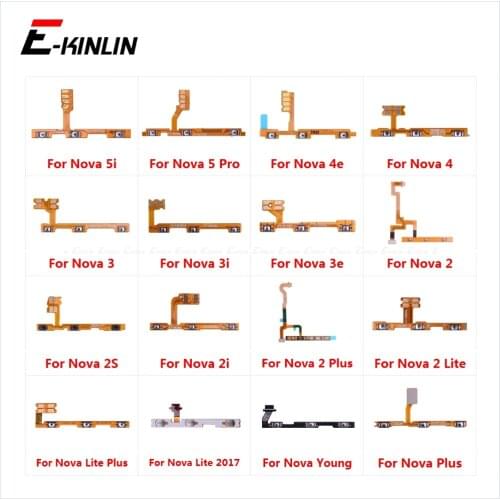 Power ON OFF Mute Switch Control Key Volume Button Flex Cable For HuaWei Nova 5i 5 Pro 4e 4 3 3i 3e 2 2S 2i Plus Lite 2017 Young