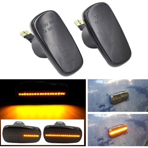 Flashing Side Marker Light For Toyota Land Cruiser Prius Wish RAV4 Isis LED Dynamic Turn Signal Light For Lexus IS200 300 LS430