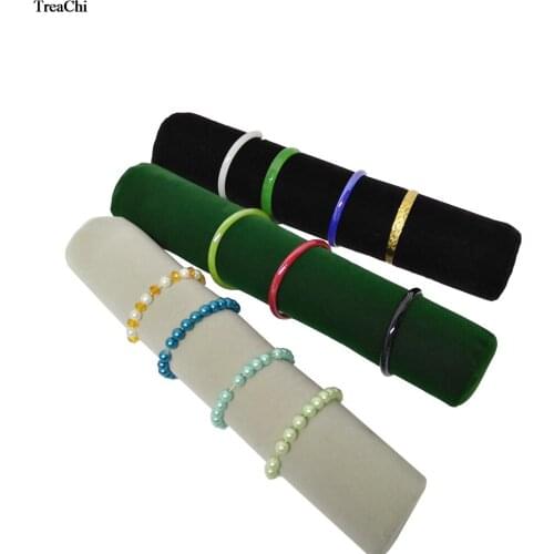 Fashion Soft Velvet Watch Jewelry Storage Holder Bangle Organizer Roll Bar Bracelet Rack Chain Exhibition Travel Showcase