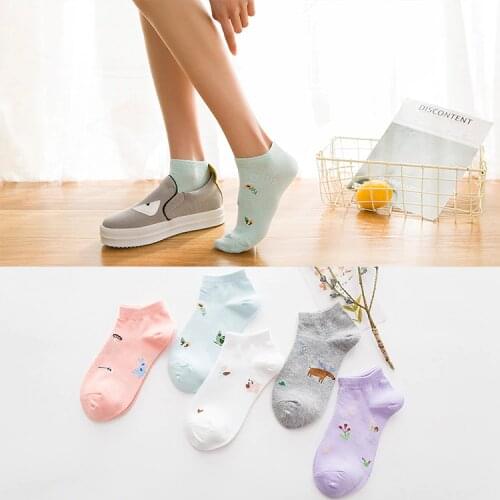 10 pieces = 5 pairs Japanese small fresh plain plant cotton socks women socks, nice good looking purple color socks