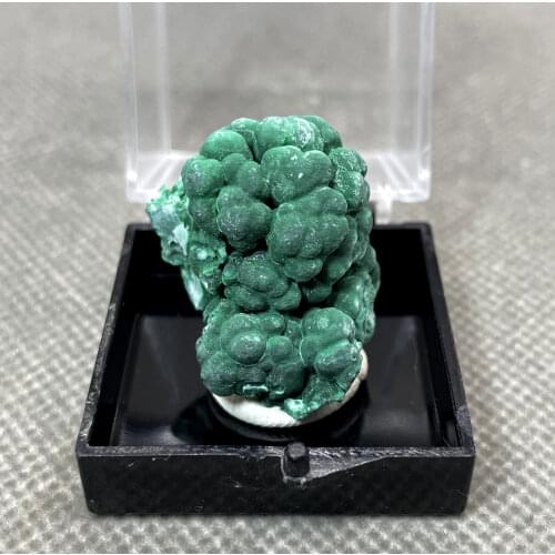 100% Natural velvet aperture malachite mineral specimen crystal Stones and crystals Healing crystal box size 3.4 cm