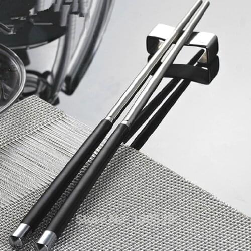 New Arrival 5Pairs stainless steel Japanese chopsticks set ECO-friendly metal chop sticks Tableware Kitchen Accessories Tools