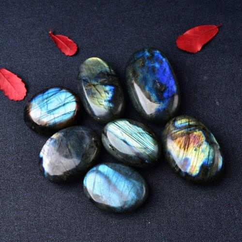 New Arrival!!!Natural Labrador Feldspar Crystal Carved Palm Elongated Stone Healing Gemstones