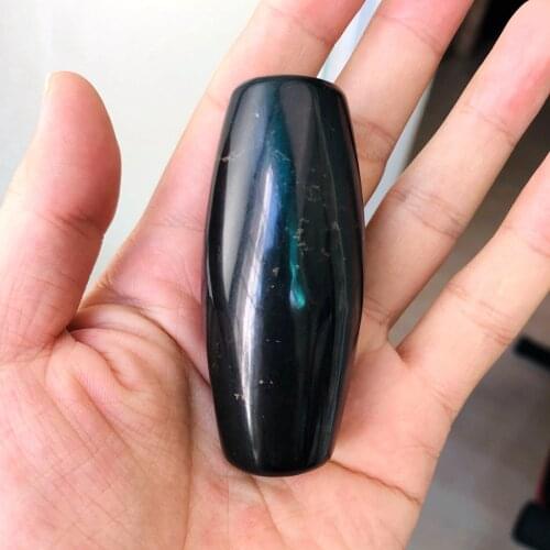 Natural Russia Shungite Massage stick 30x70mm,Contain Carbon Fullerenes,Shungite Stone Used For Meditation and Energy Balace