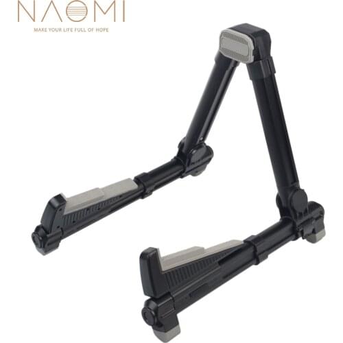NAOMI Adjustable Guitar Stand Folding A-Frame Holder For Electric Guitar Ukulele Bass Instrument Stand Guitar Parts Accessories