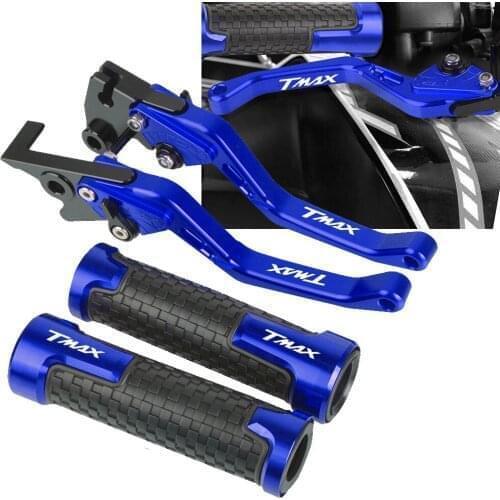 For YAMAHA TMAX TMAX560 2019-2020 Motorcycle Adjustable Brake Clutch Levers Cable Handle Grips With TMAX logo TMAX 560