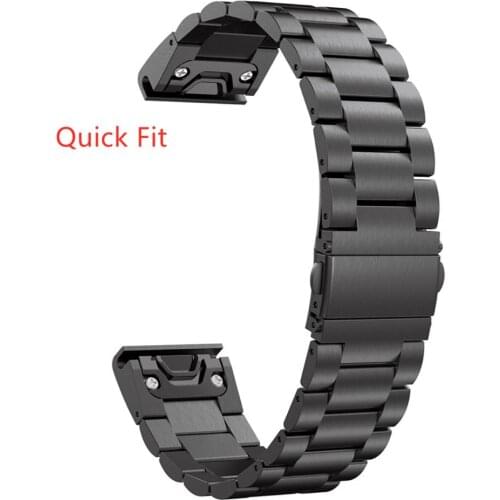 26 22 20 mm Quick Release Easy Fit Stainless steel Watch Wrist band Strap for Garmin Fenix 6 6X 5 5X 5s 3HR D2 Mk1 Smart watch
