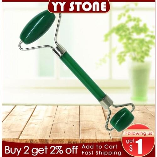 Single Head Facial Massage Roller Face Slimming Body Head Neck Nature silicon Device Red agateDrop Shipping slimming face V-line