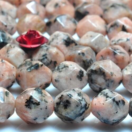 Pink Jade Star Cut Faceted Nugget Loose Beads Wholesale Gemstone Semi Precious Stone Bracelet Necklace Diy Jewelry Making Design