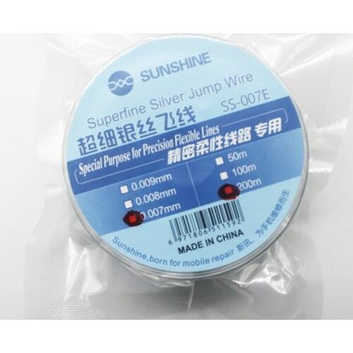 SUNSHINE Ultra-fine Silver Wire Fly Line SS-007E Jump Wire 0.007mm For Mobile Phone Repair CPU Fingerprint Touch Dedicated
