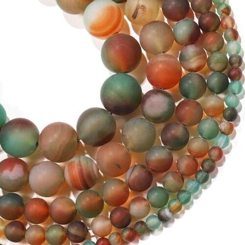 1strand/lot 4 6 8 10 12mm Matte Multicolor Peacock Agates Beads Stone Round Loose Bead For DIY Bracelet Jewelry Makings Supplies
