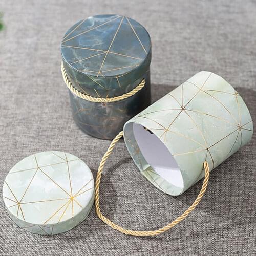 10*11Cm Mini Round Floral Box Gift Box Paper Packaging Paper Gift Storage Box Florist Bouquet Cardboard Box Valentines Day Gift