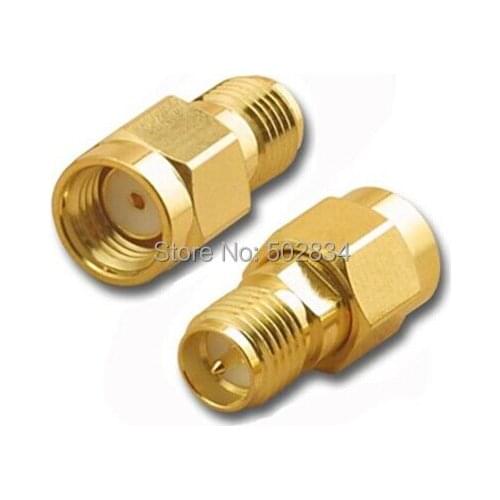 10pcs/lot RP-SMA male jack to RP-SMA female jack Straight RF Connector Adapter