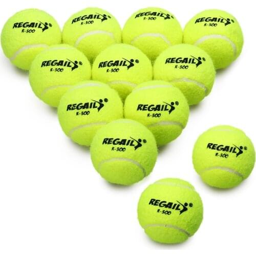 12Pcs/6Pcs Pressureless Tennis Balls with Mesh Bag Rubber Bounce Training Practice Tennis Balls Pet Toy