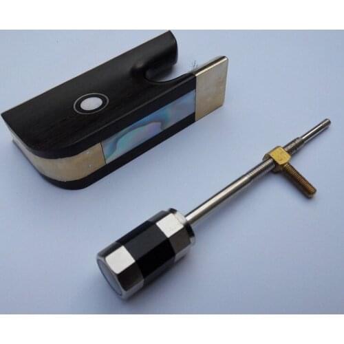 2pcs France Style ebony 3/4 double bass bow frogs with Copper mounted