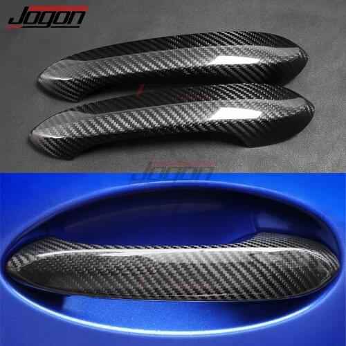 2pcs Dry Carbon Fiber Car Side Body Door Handle Cover Trim For Toyota GR Supra TRD A90 MK5 2019-2020 2021 Car Accessories