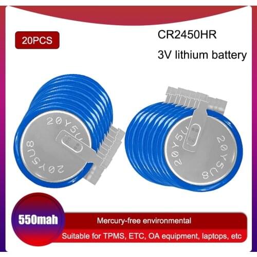 20pcs New Original Maxell CR2450HR CR2450 2450 3V high-temperature lithium battery manganese dioxide batteries cell