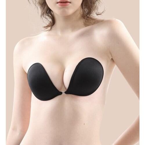 2021 Sexy Lingerie Solid color Silicone Sticky Lingerie Sexy Bra Push Up Gather Seamless Underwear Slip-Resistant Guard Against