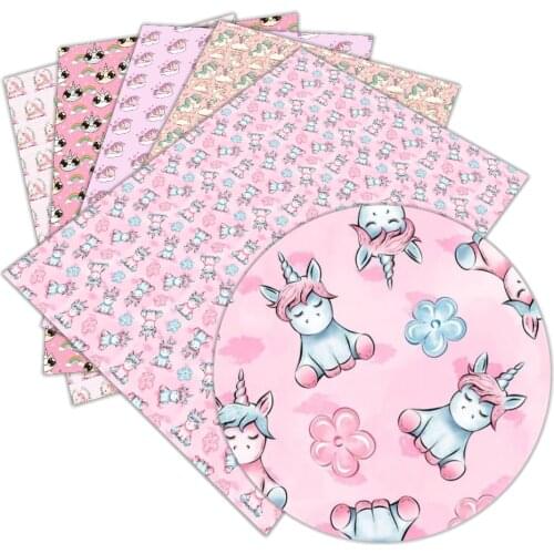 30 cm x 136 cm Cartoon Printed Synthetic Leather for DIY Bag Material Fabric L091 L092 L096