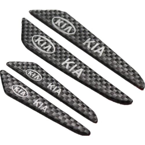 4PCS Car styling Carbon fiber tape Door Side Edge Protective Sticker For Kia rio ceed sportage cerato soul sorento k2 k5 flip