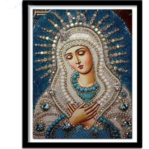 5D mosaic Diy Diamond Painting Full Square Round Drill virgin Madonna religion diamond Embroidery Cross Stitch Kits