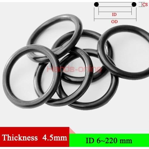 NBR Thickness 4.5mm/0.177" Oring Mechanical Seal Rubber Ring Gaskets O-ring O Rings Nitrile Rubber Gasket Ring Seal Washer Seals