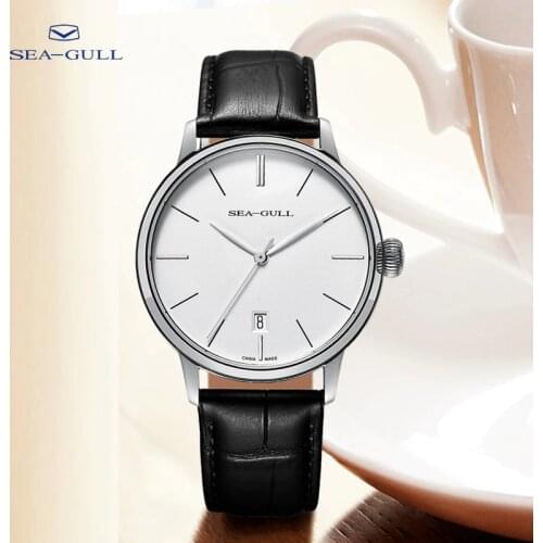 Seagull watch automatic mechanical watch simple three-needle calendar watch fashion waterproof belt watch youth watch 6021