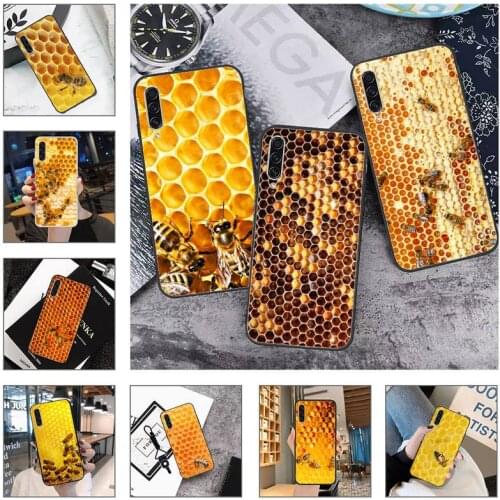 Bumble Bee Honeycomb pattern Phone Case For Samsung galaxy A S note 10 7 8 9 20 30 31 40 50 51 70 71 21 s ultra plus