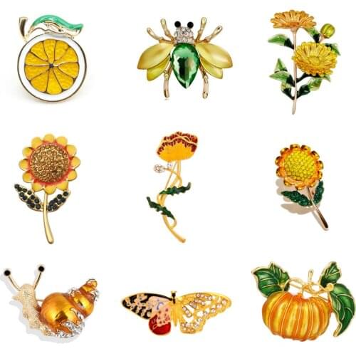 Enamel Cute Lemon Brooch Unisex Women Men Brooch Pin Cute Fruit Brooches Fashion Jewelry Dress Coat Gift