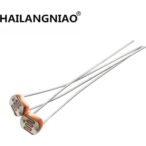 50pcs LDR Light Dependent Resistor GL5506 Photoresistor LDR Photo Resistors 5mm Photoelectric Switch Component 5506 Resistance