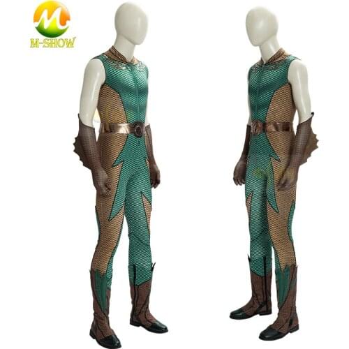 The Deep Cosplay Costume Halloween Superhero Jumpsuit Fancy Outfit Man Suit Custom Made Faux Leather Belt
