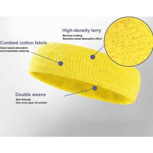 Cotton Elastic Sweatband Basketball Sports Headband Women Men Gym Fitness Sweat Hair Band Volleyball Tennis Running Sweatbands s