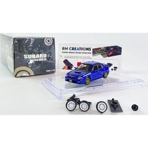 BM Creations 1/64 Scale SUBA_RU 2001 IMPREZA WRX STI Blue Diecast car Model Toy