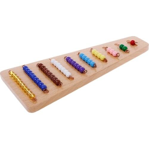 Montessori Math Material Bead Stair Math Toy Kids Early Preschool Learning Toys 95AE