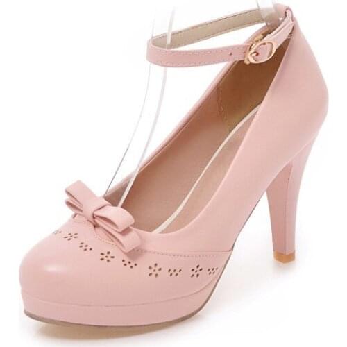 2018 the spring and autumn period and the new single cingulate bowknot high-heeled shoes size