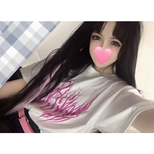 Ruibbit New Arrival Japanese Harajuku Style Cute Girls Pink T shirt Casual Women Kawaii Cartoon Print Short Sleeve Tees