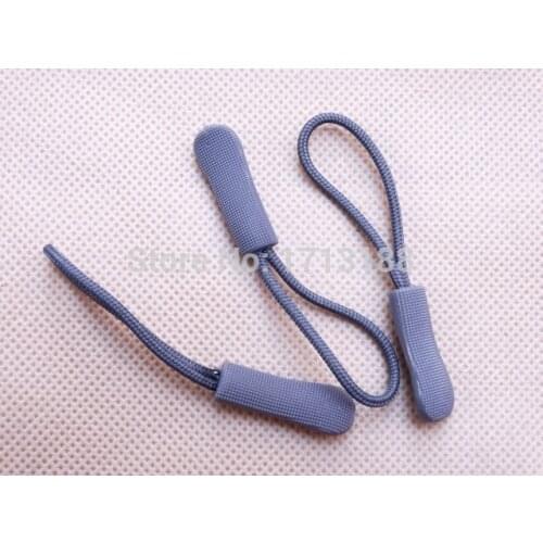 Brand New 50pcs/pack Gray Plastic Zipper Pull Strap Cord For Backpack/Clothing Accessories Free Shipping