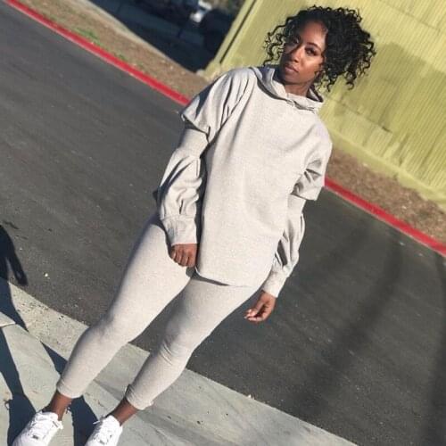 Lounge Wear Casual Two Piece Set Women Fall Clothes Long Sleeve Hoodies and Pencil Pants Set Women Sport Matching Sets for Women