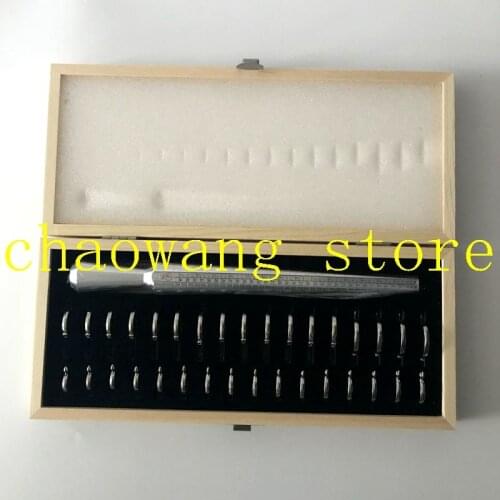 HK/UK/US/EU/JP/CH size ring finger sizer ring mandrel jewelry tools kit with wood case