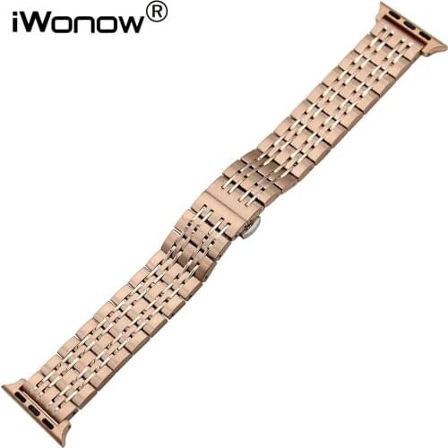 9 Pointer Stainless Steel Watchband for 38mm 42mm iWatch Apple Watch Sport Edition Wrist Band Link Strap Bracelet + Adapters