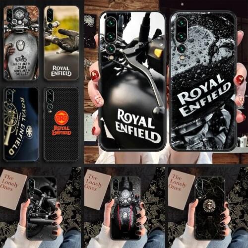 Luxury Motorcycles Royal Enfield Phone case For Huawei P Mate P10 P20 P30 P40 10 20 Smart Z Pro Lite 2019 black trend back tpu