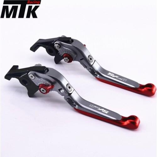 Motorcycle For Suzuki SV650S SV 650S 1999-2009 Folding Extendable Adjustable Brake Clutch Levers with logo