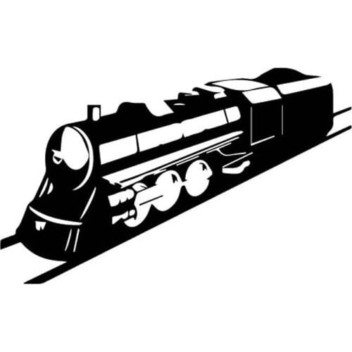 Fun Train Fast Car Sticker High Quality Car Window Decoration Personality Pvc Waterproof Decal Black/white, 17cm*10cm